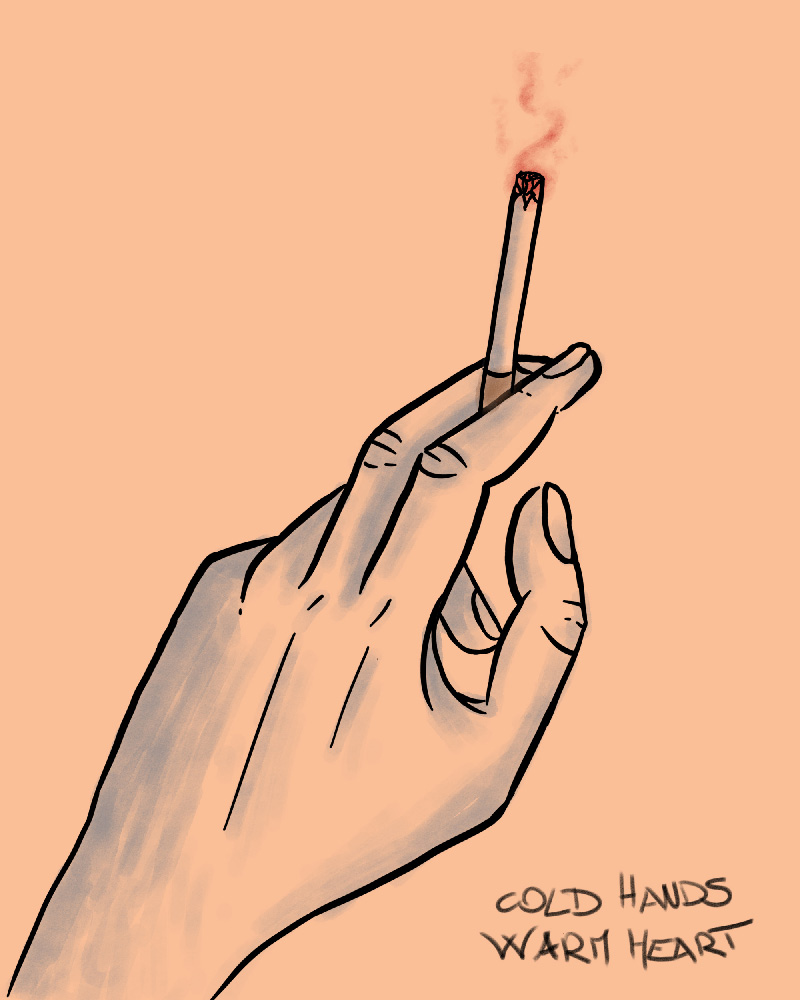 Hand and cigarette - Poster design